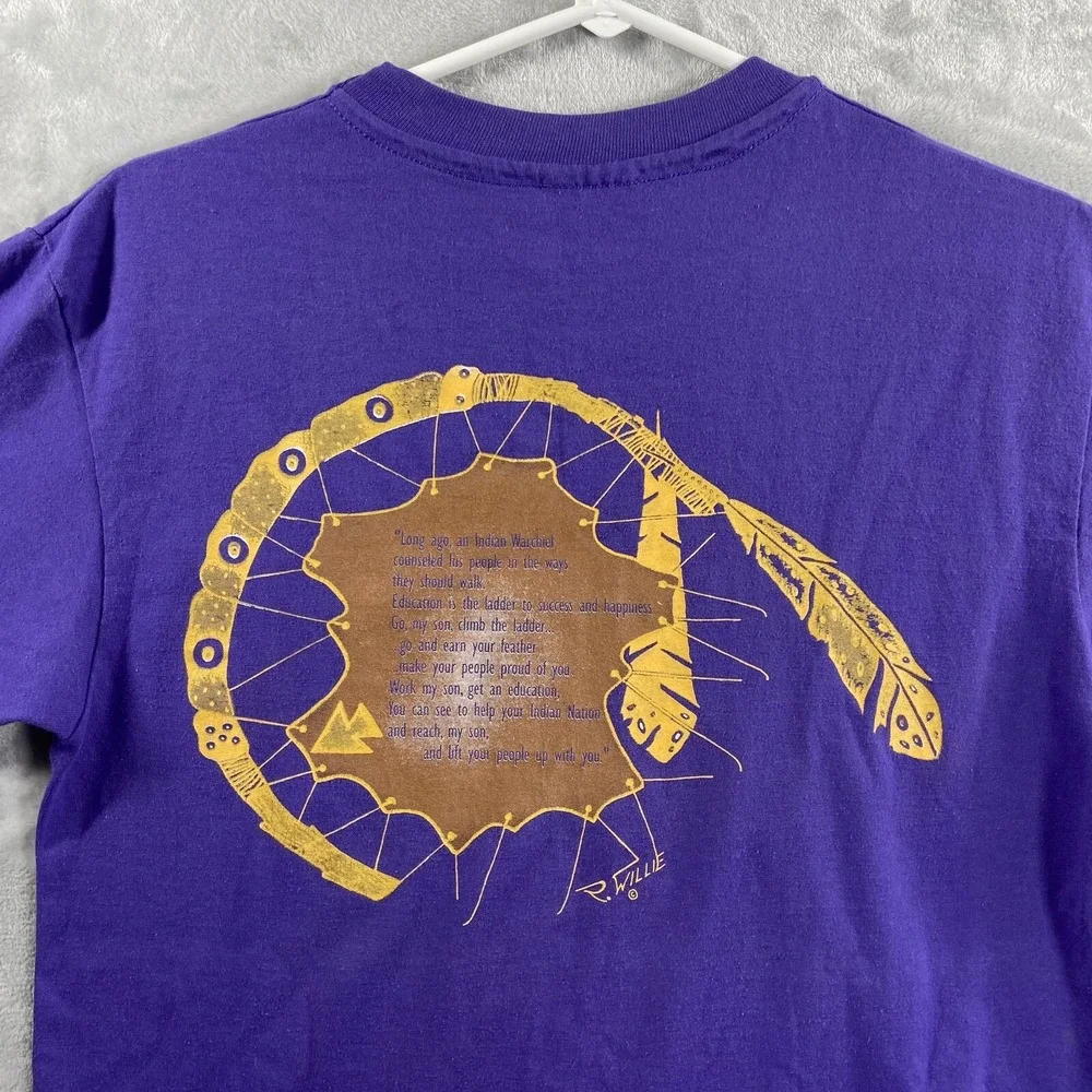 Vintage Hanes T-Shirt Mens Medium Heavyweight 50/50 Single Stitch Eagle Graphic